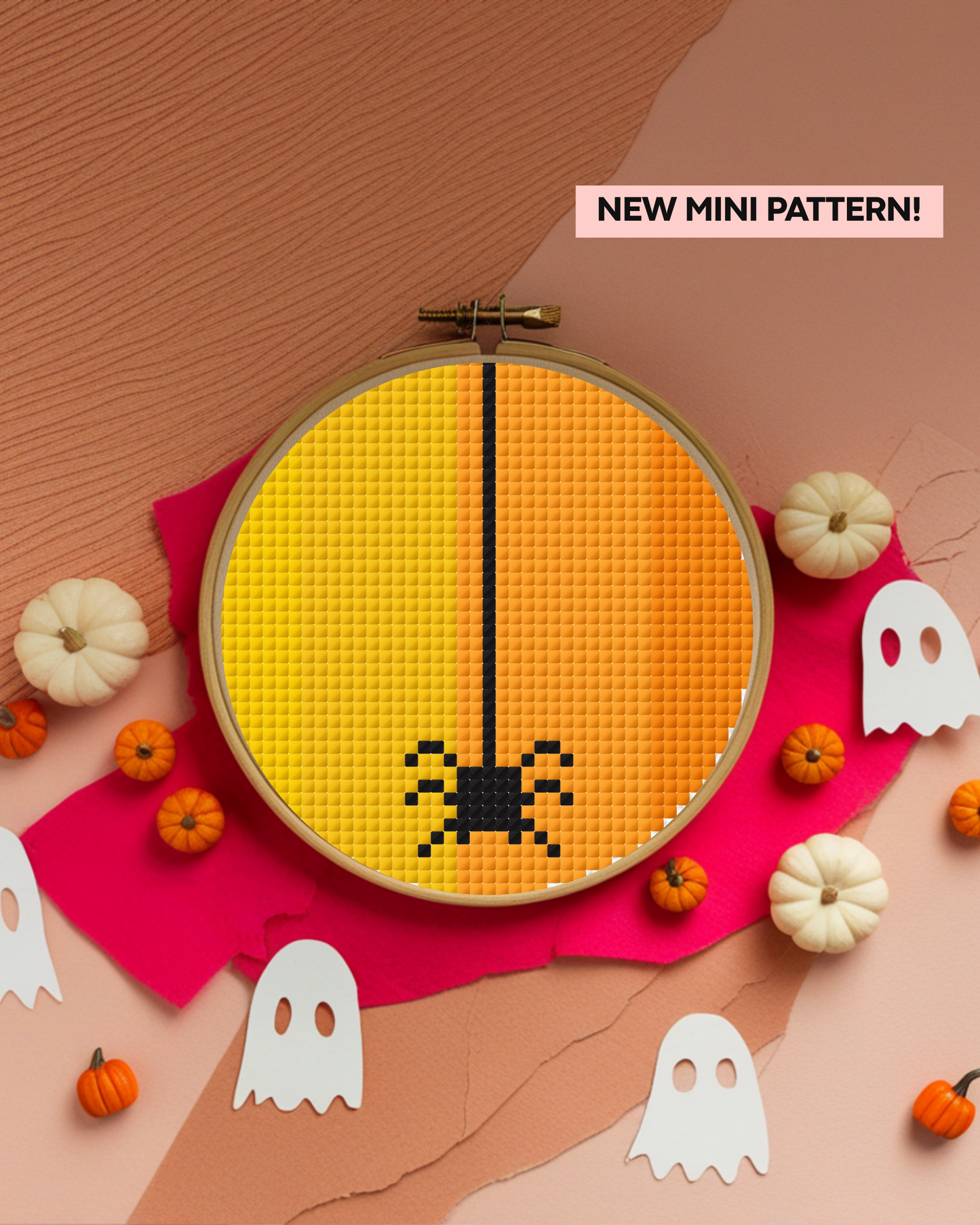 Mini Halloween Spider Cross Stitch Pattern