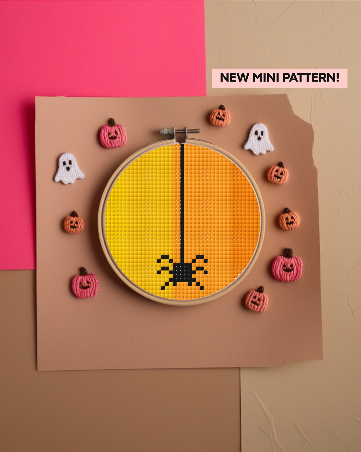 Mini Halloween Spider Cross Stitch Pattern