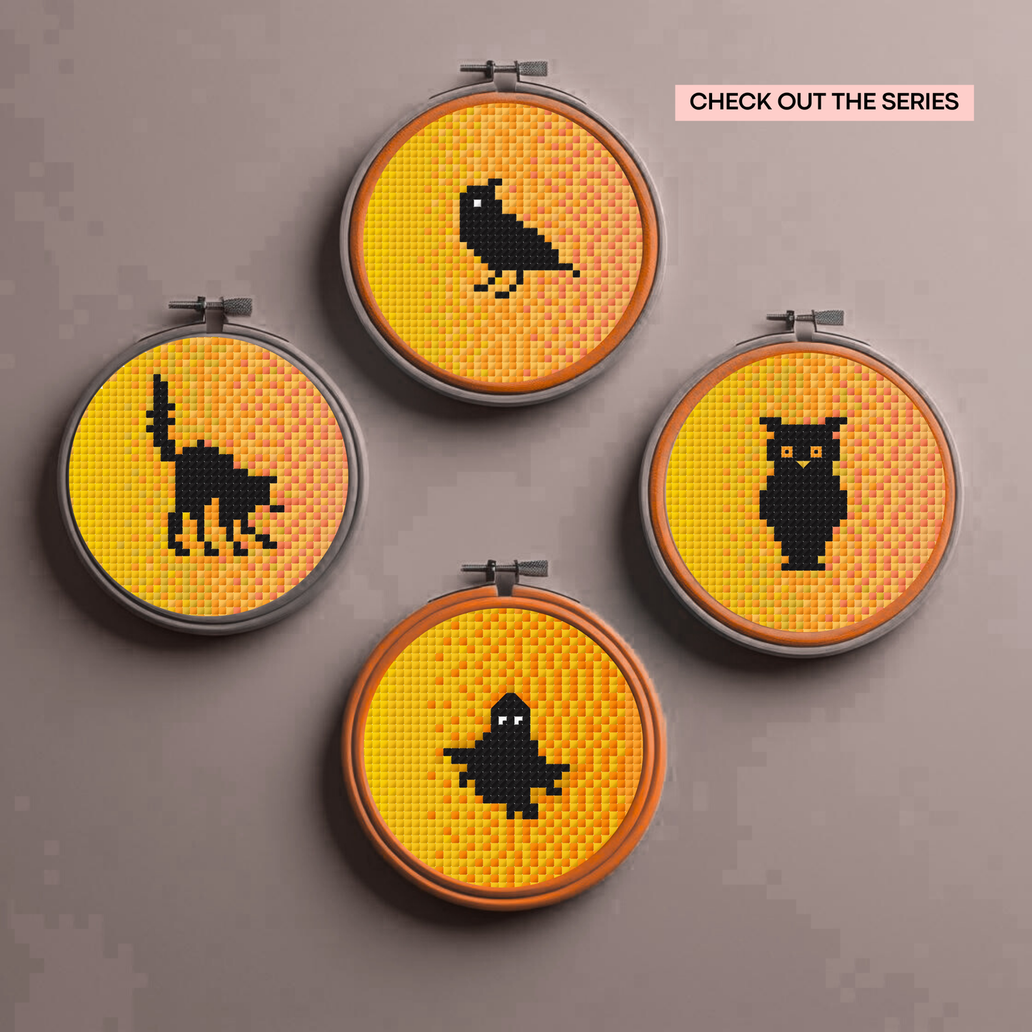 Mini Halloween Spider Cross Stitch Pattern