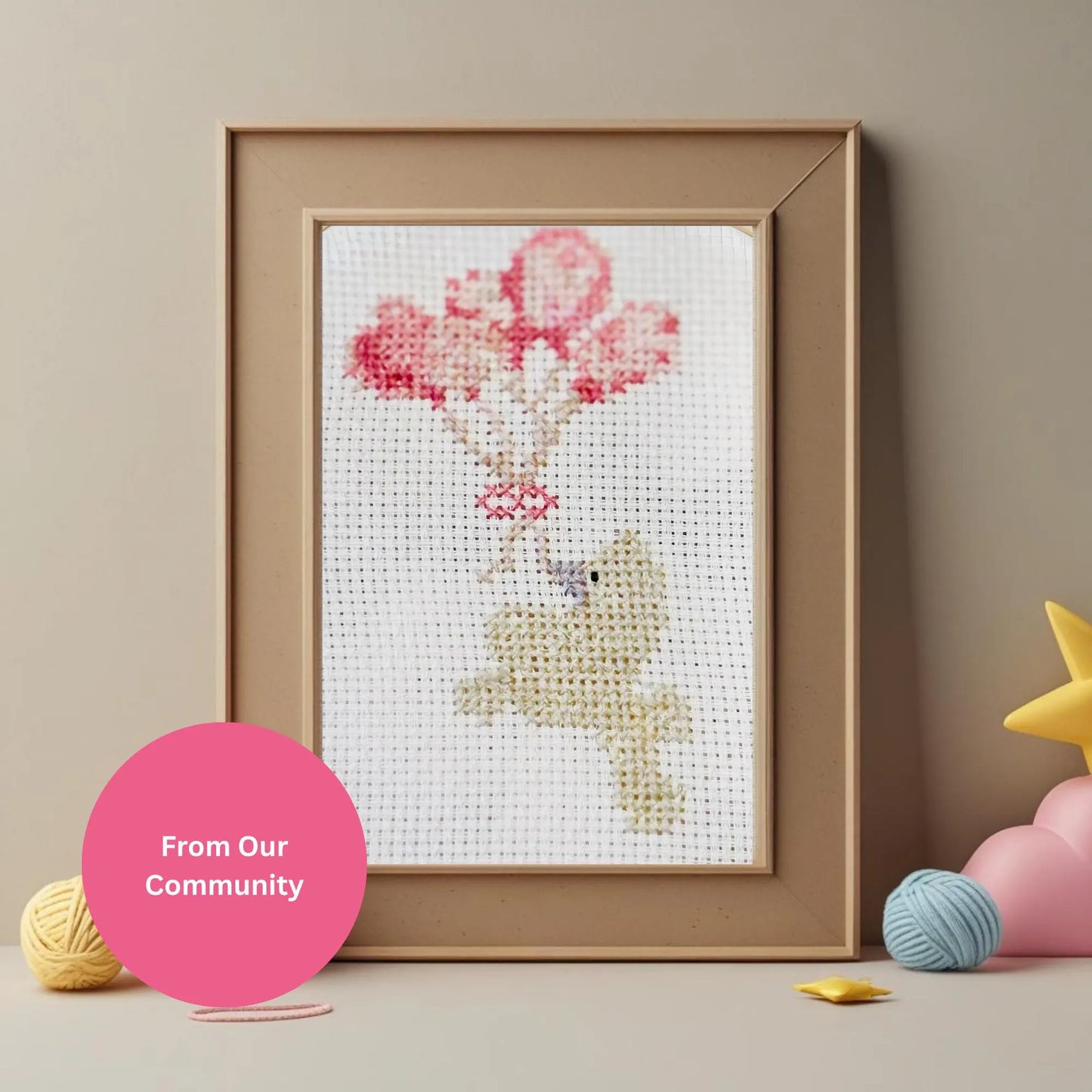Mini Poodle Cross Stitch Pattern – Cute Dog PDF