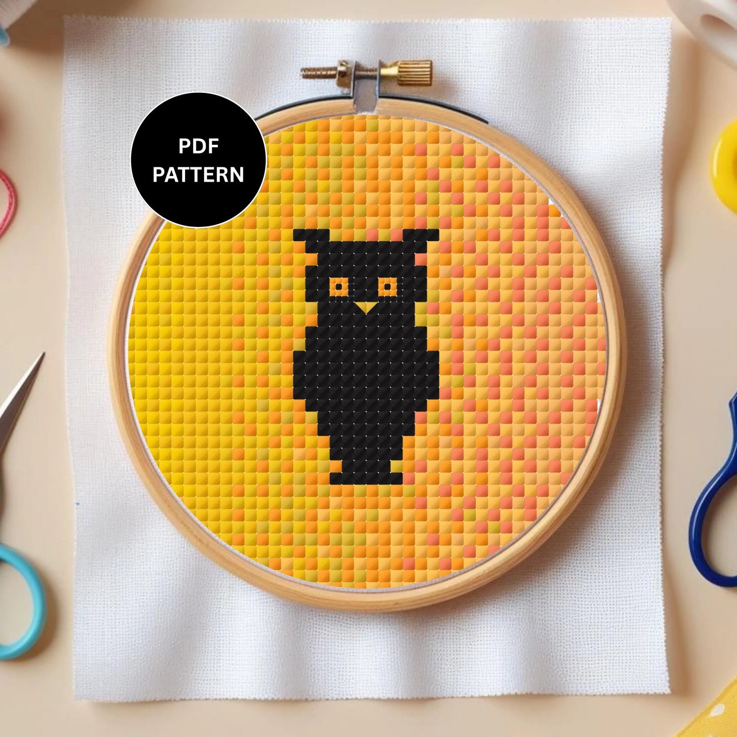 Mini Owl Cross Stitch Pattern