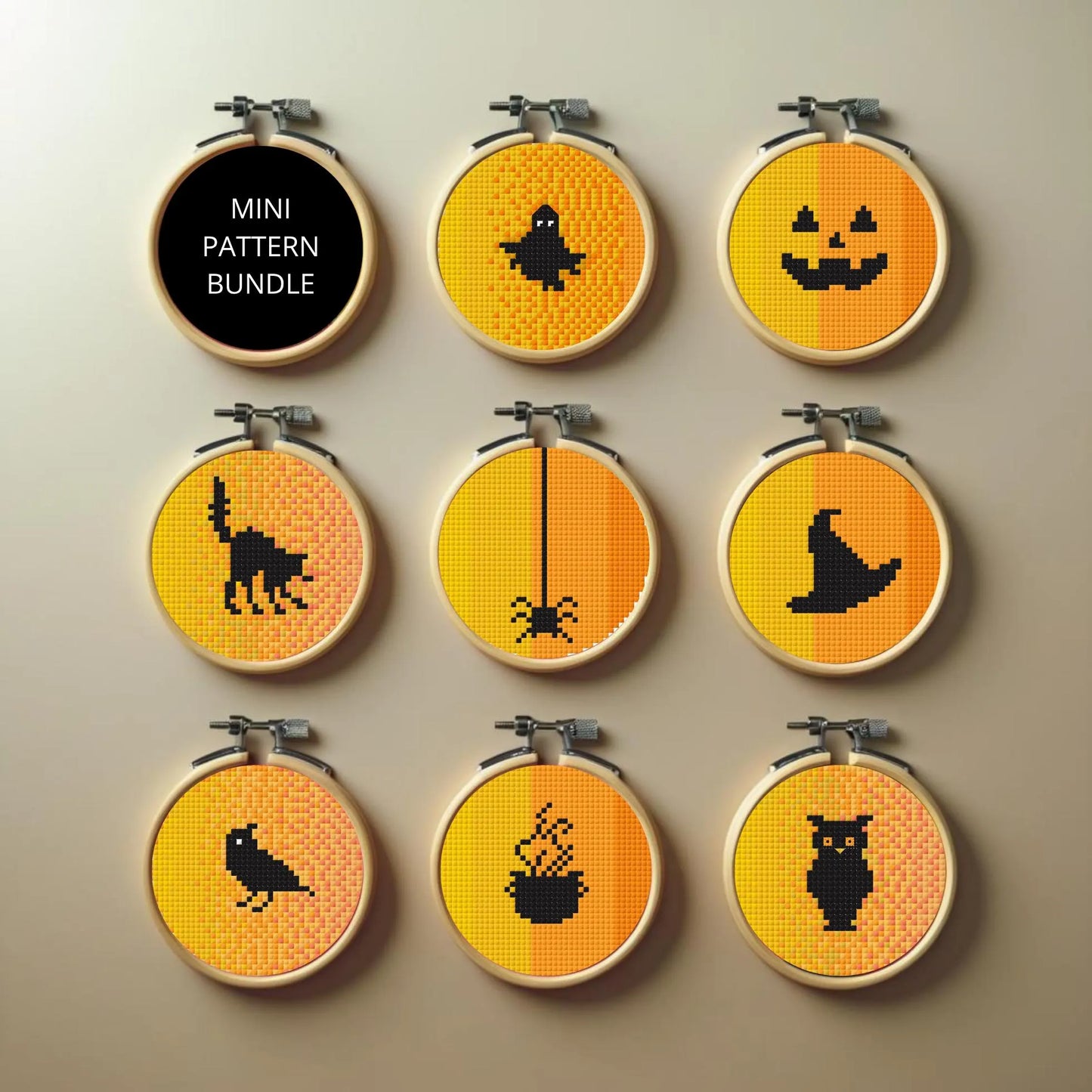Mini Halloween Cross Stitch Pattern Collection