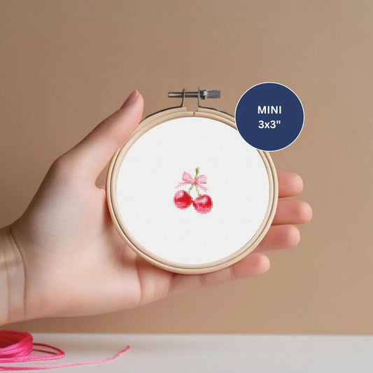 Mini Cherry Cross Stitch Pattern