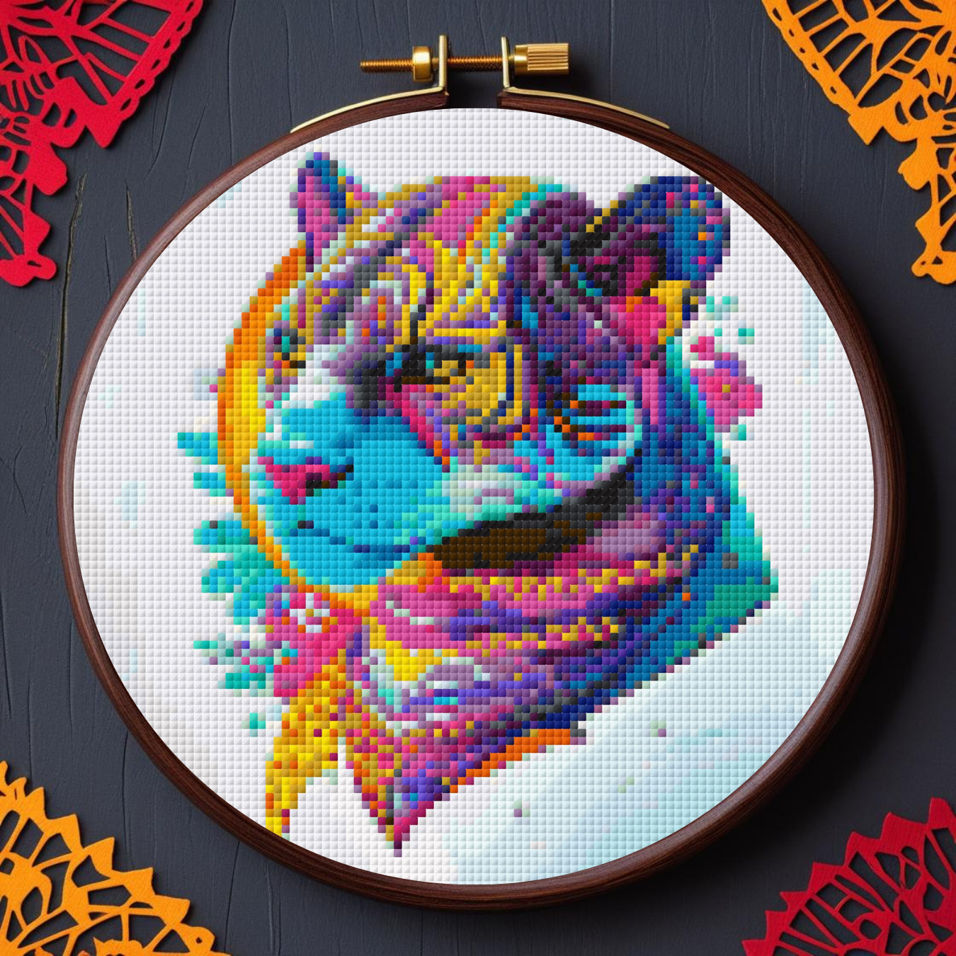 Jaguar Spirit Animal Cross Stitch