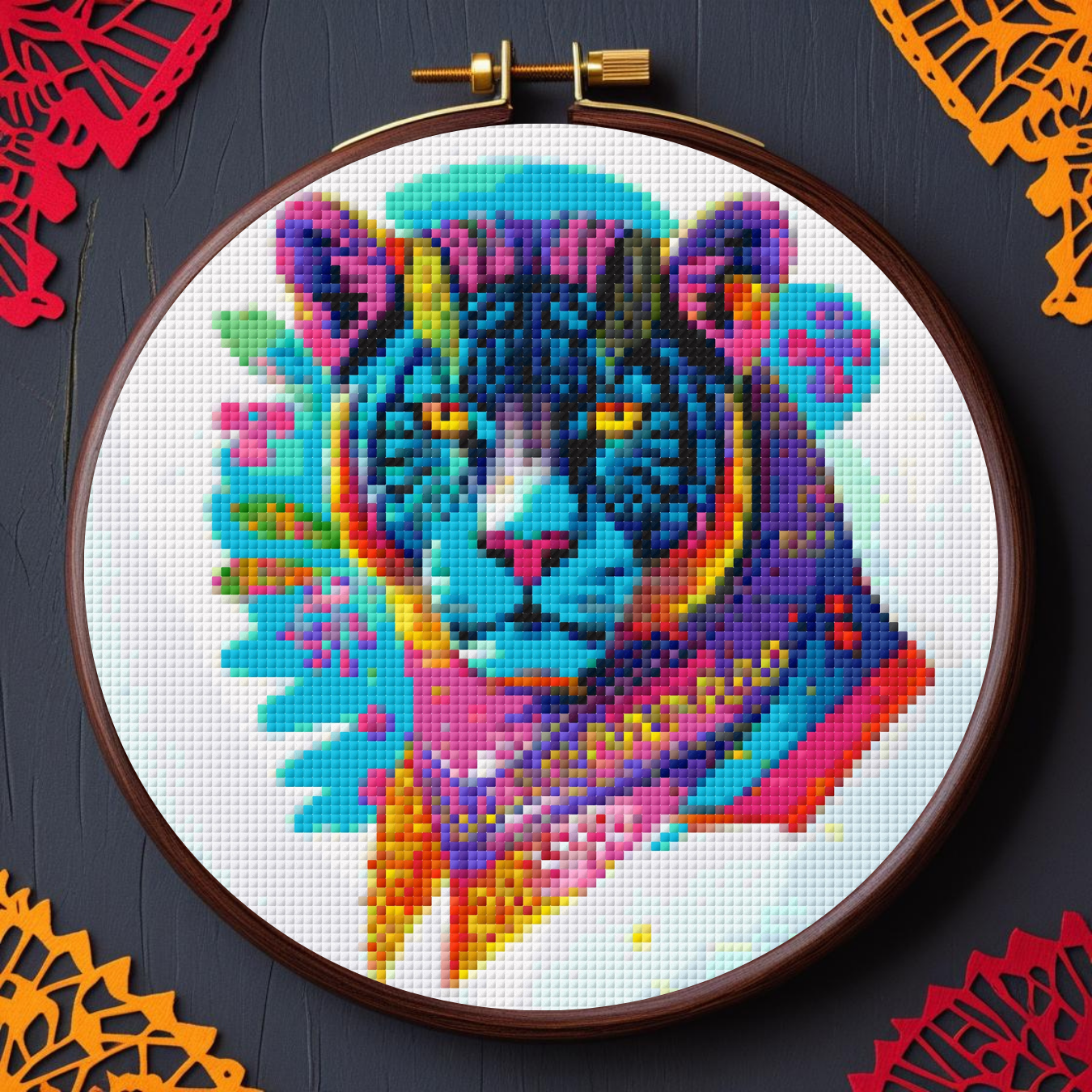 Day of the Dead Tiger – Cross Stitch Pattern