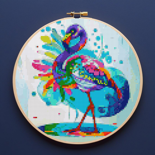 Flamingo Spirit Animal Cross Stitch Pattern