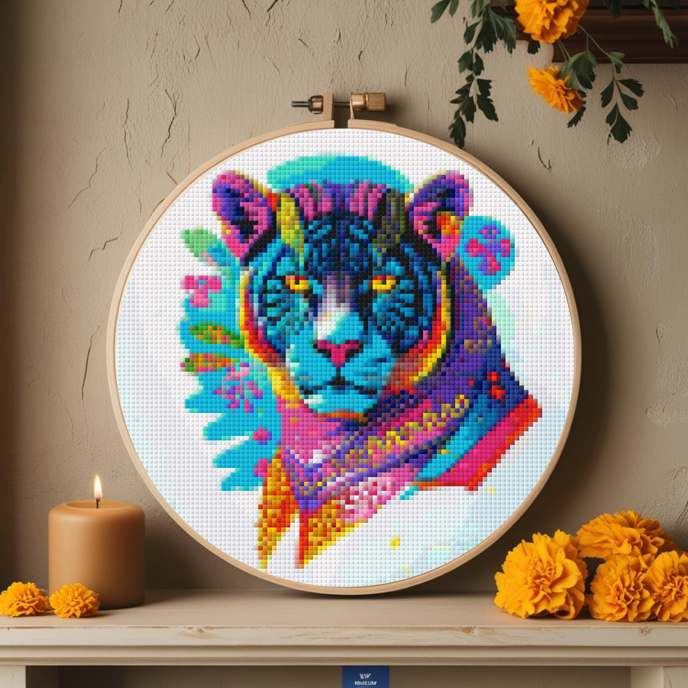 Day of the Dead Tiger – Cross Stitch Pattern
