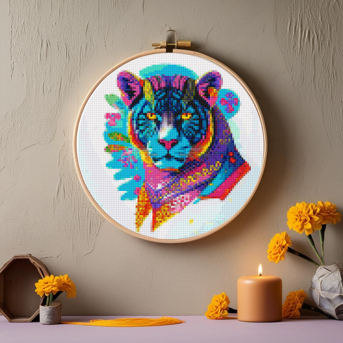 Day of the Dead Tiger – Cross Stitch Pattern