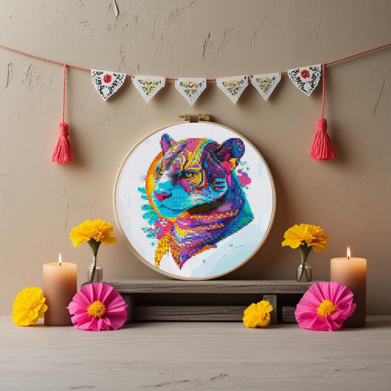 Jaguar Spirit Animal Cross Stitch