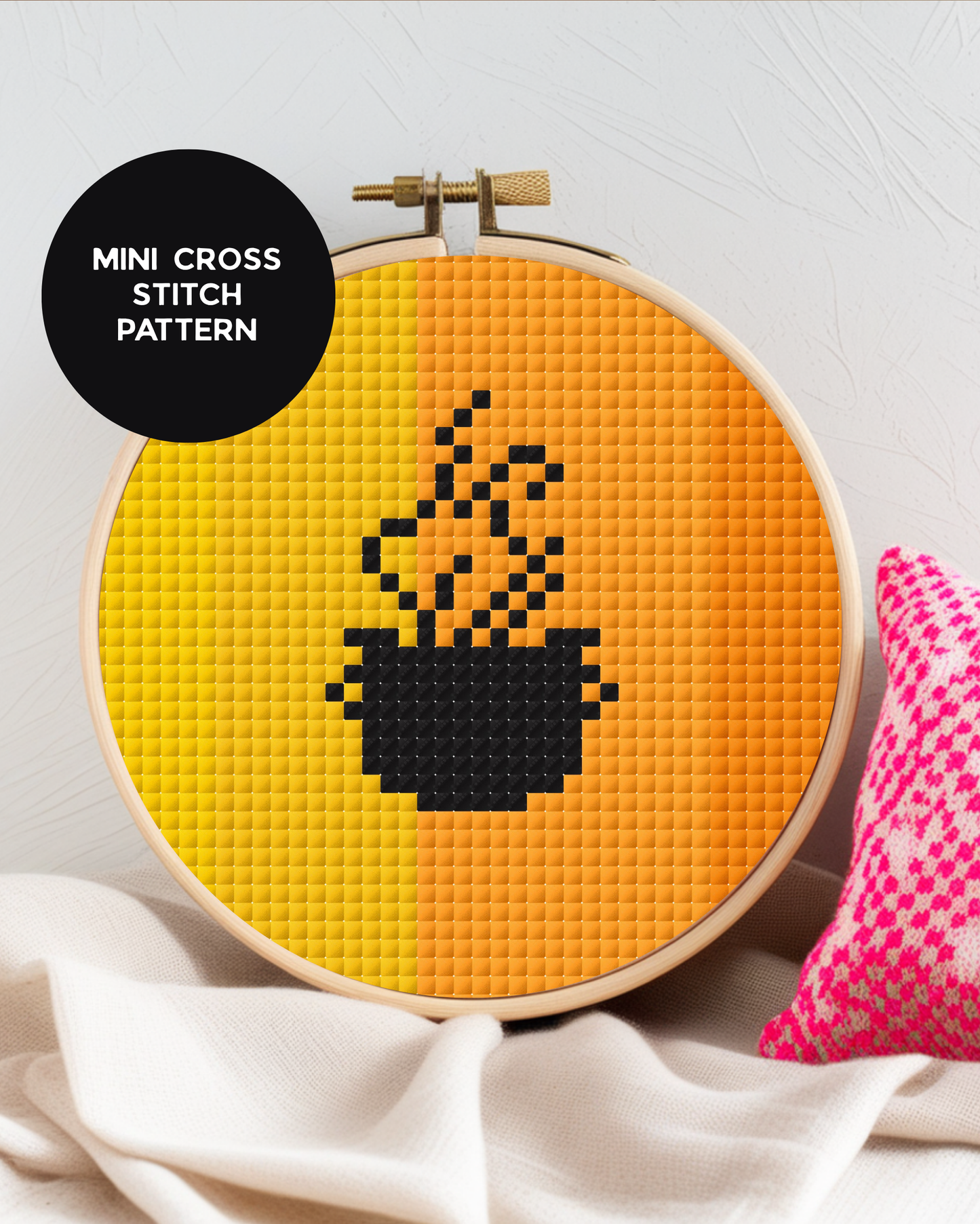 Mini Cauldron Cross Stitch Pattern