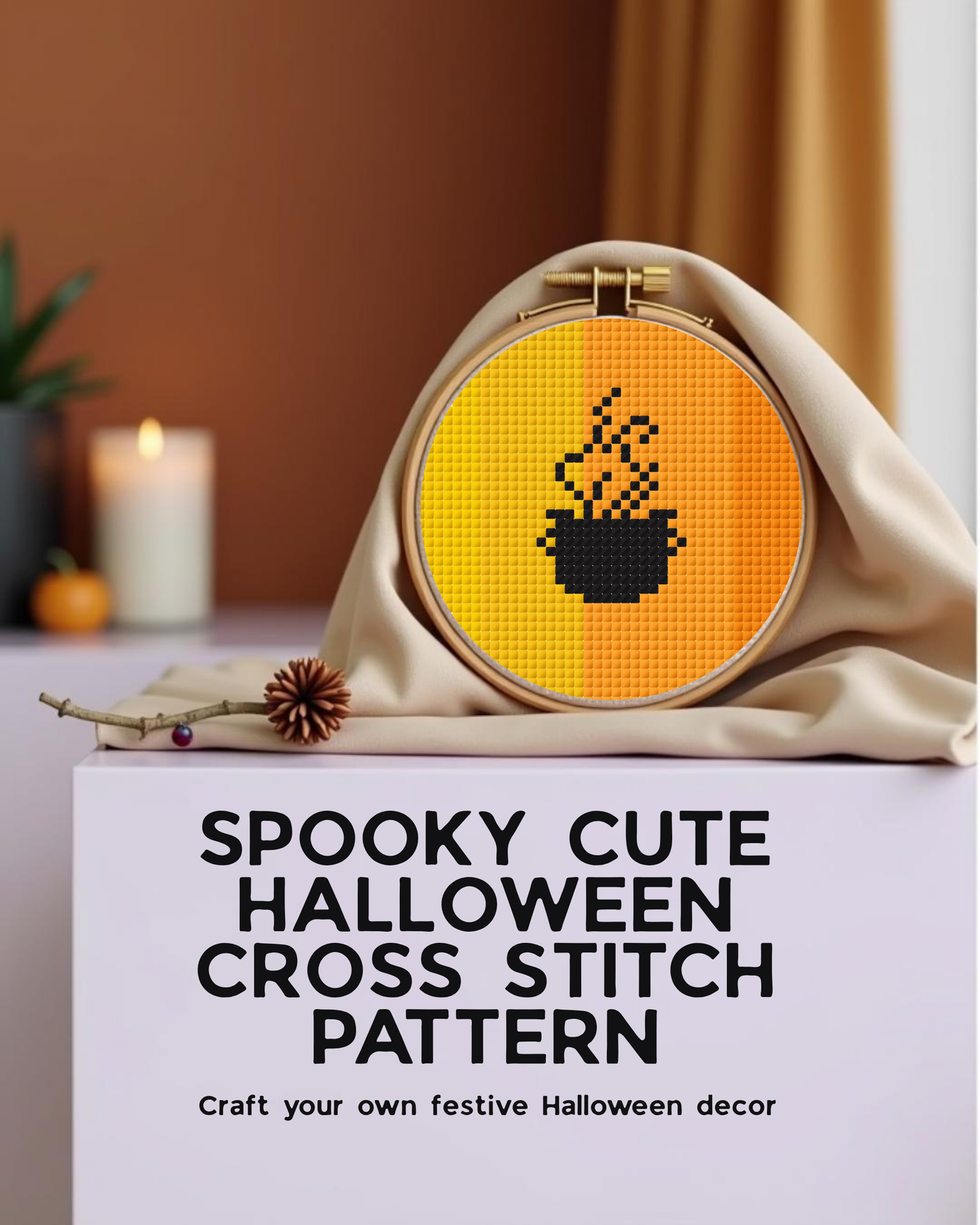 Mini Cauldron Cross Stitch Pattern