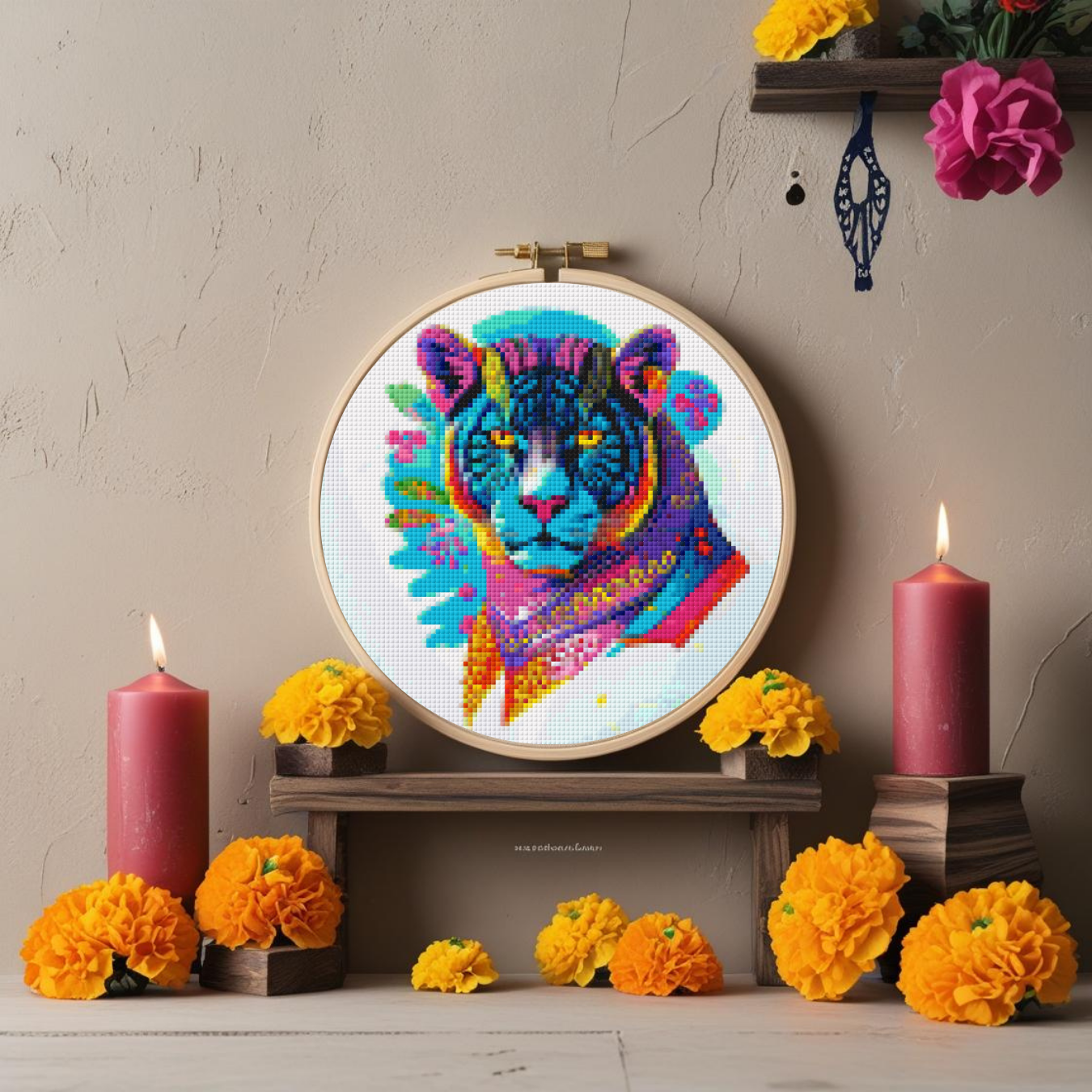 Day of the Dead Tiger – Cross Stitch Pattern