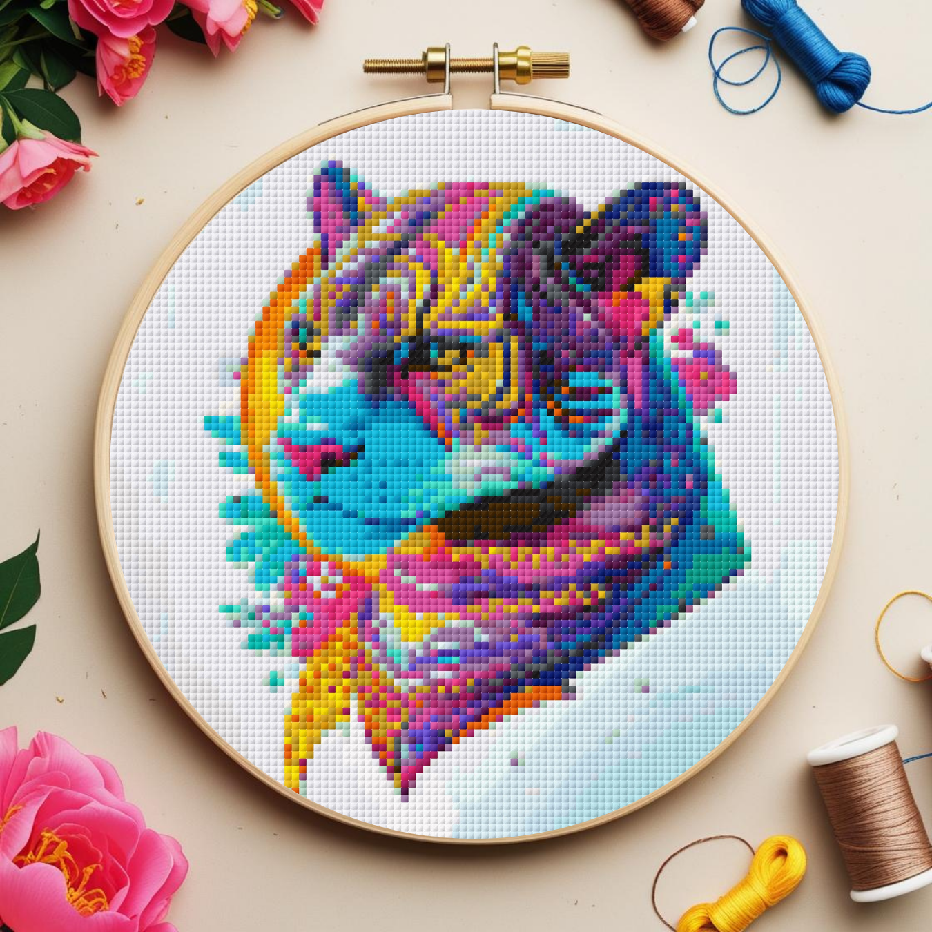 Jaguar Spirit Animal Cross Stitch