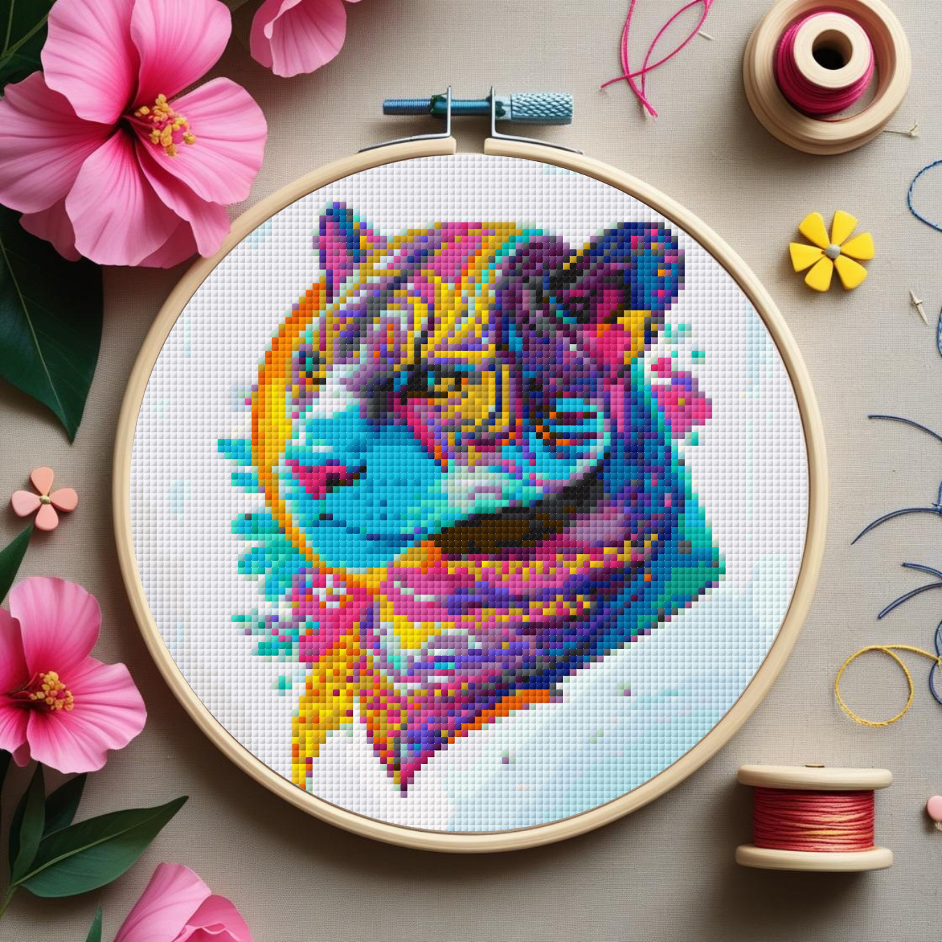 Jaguar Spirit Animal Cross Stitch