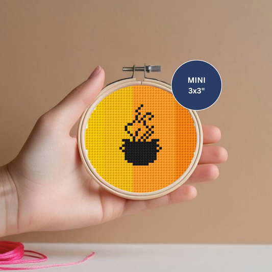 Mini Cauldron Cross Stitch Pattern