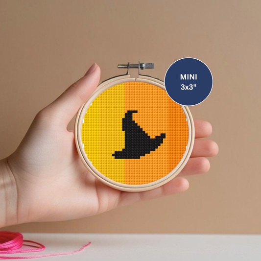 Mini Witch Hat Cross Stitch Pattern