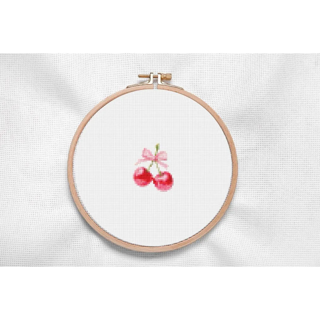 Mini Cherry Cross Stitch Pattern