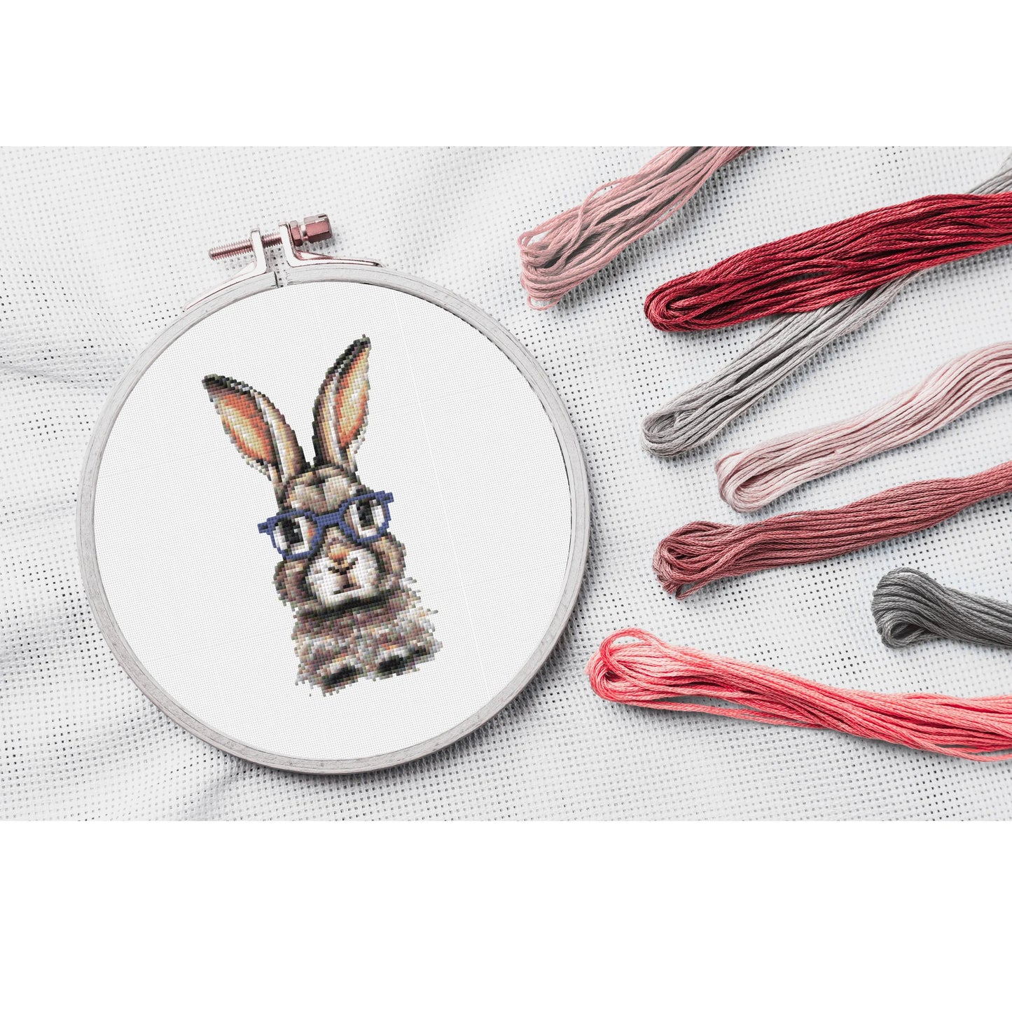 Small Bunny Cross Stitch Pattern – Cute Animal PDF Download