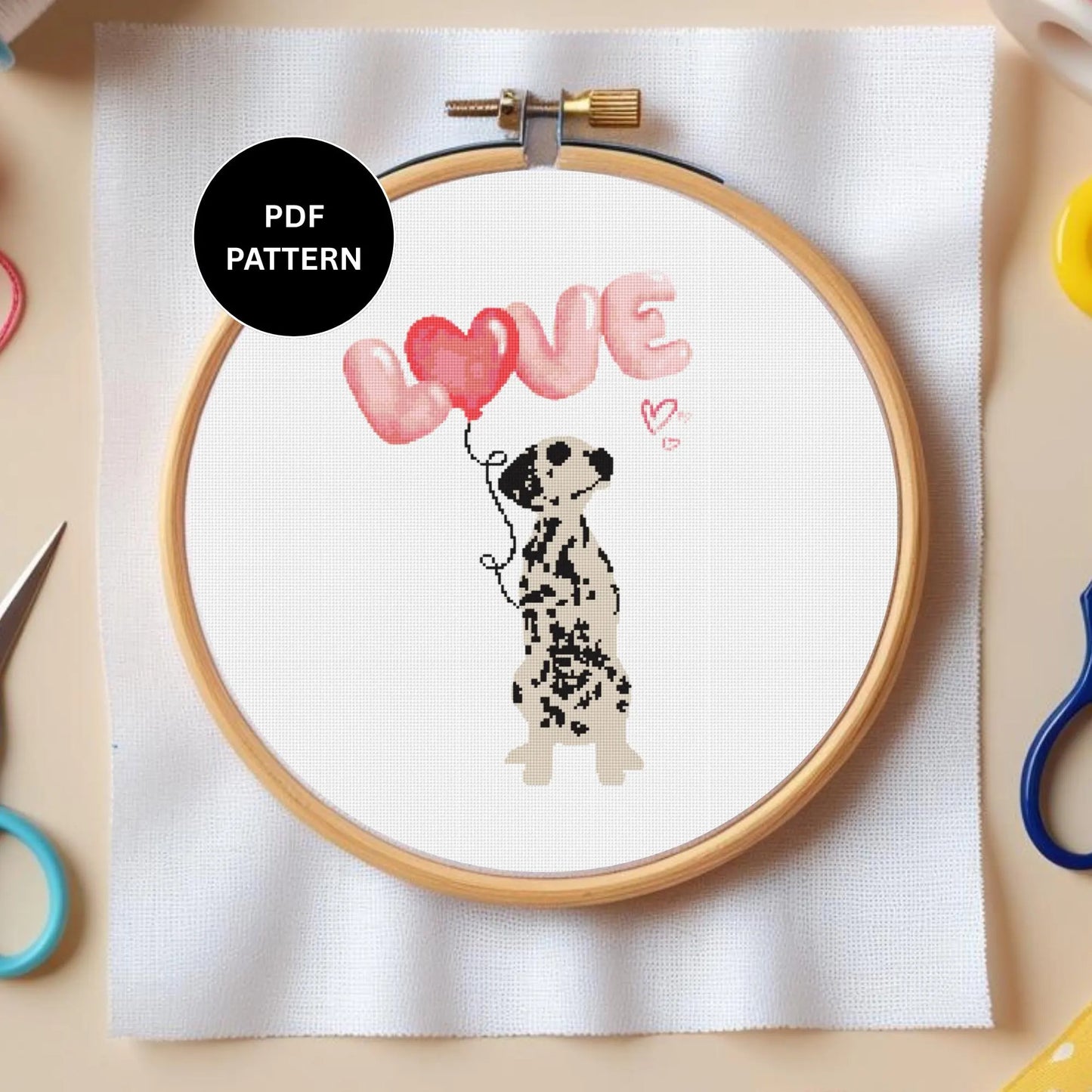 Dalmatian Cross Stitch Pattern