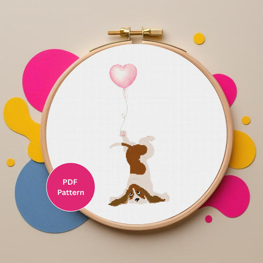 Basset Hound Cross Stitch Pattern