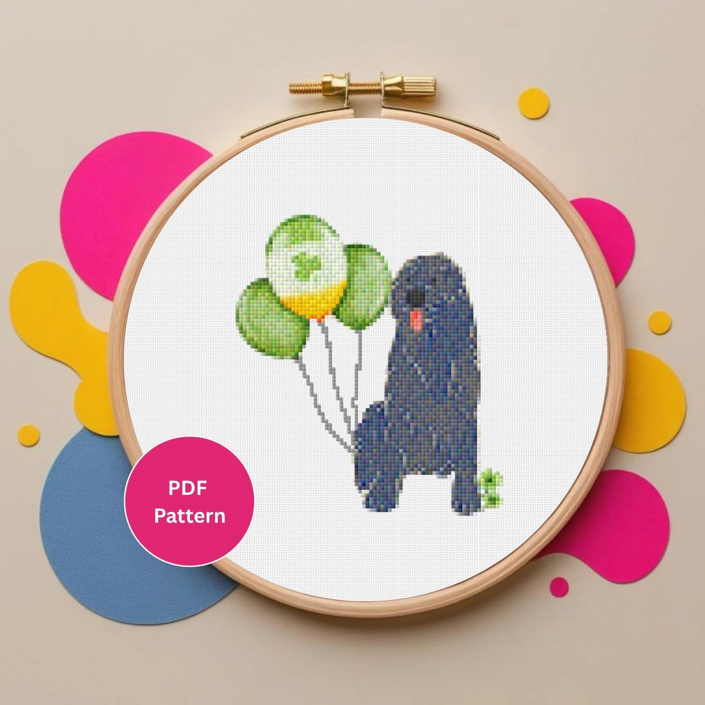 Irish Wolfhound Cross Stitch Pattern