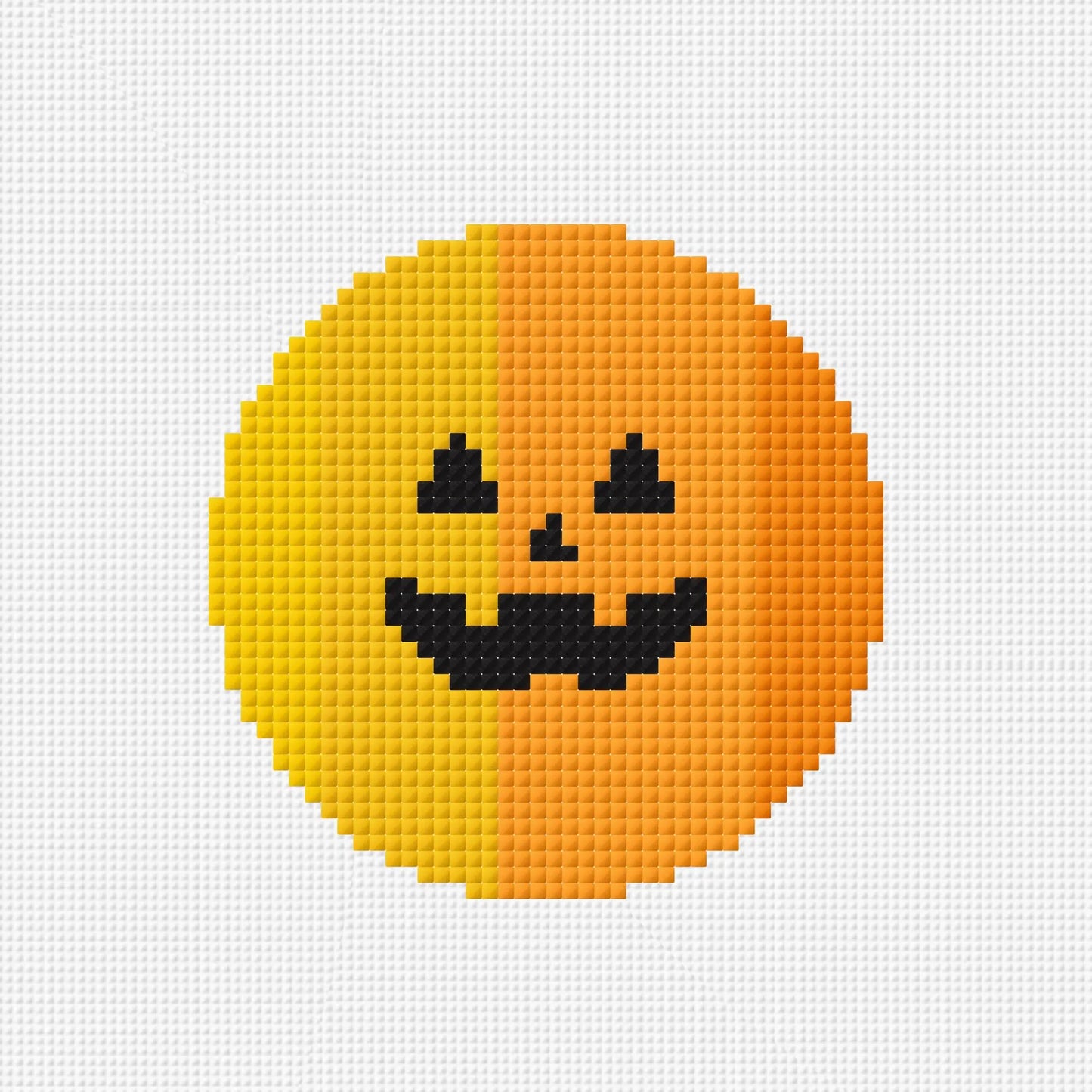 Mini Pumpkin Cross Stitch Pattern – 3x3 Ombre Gradient PDF Download