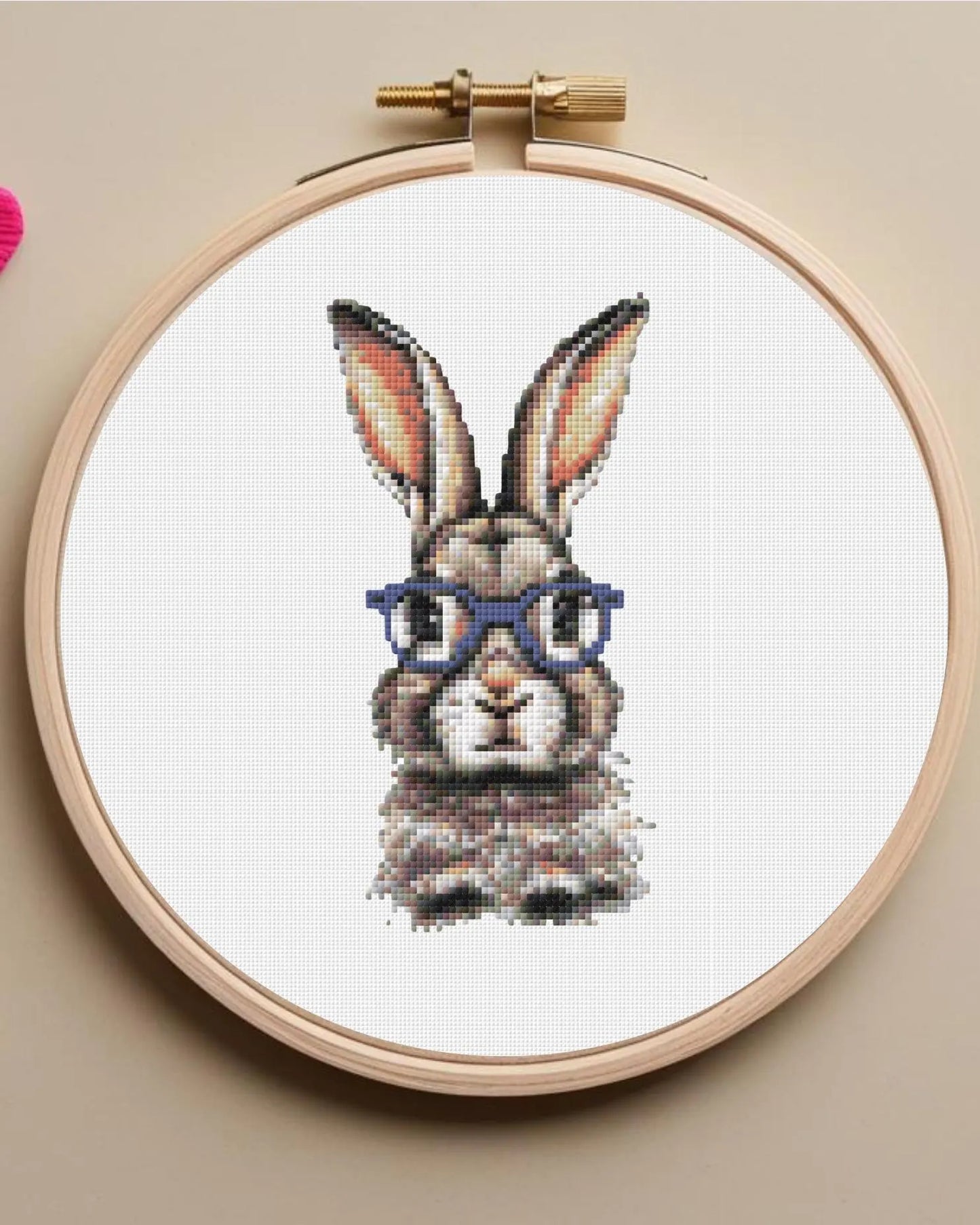 Small Bunny Cross Stitch Pattern – Cute Animal PDF Download